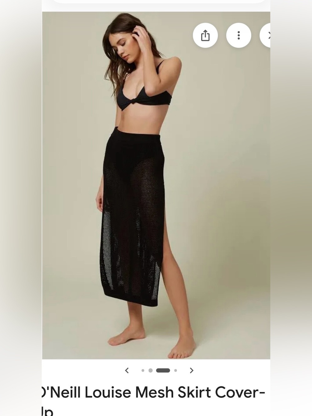 O’Neil nwot black knit sarong skirt coverup